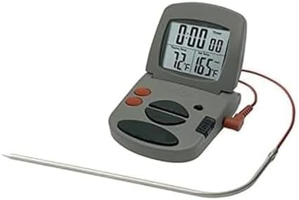 Gray wired timer probe meat thermometer