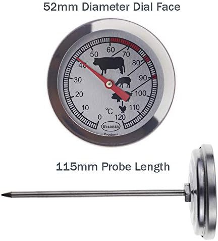 Analog meat probe with cooking temperature guide — photo 3