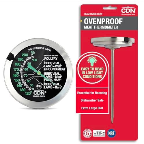 Glow Dial Ovenproof Analog Meat Thermometer