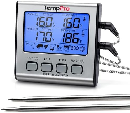 TempTrack dual probe cooking meat thermometer