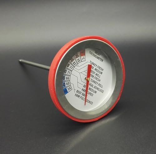 Classic style oven thermometer with red silicone — photo 4