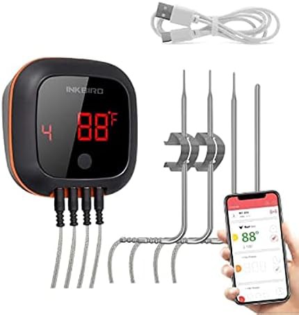Bluetooth Wireless Thermometer with 4 Probes