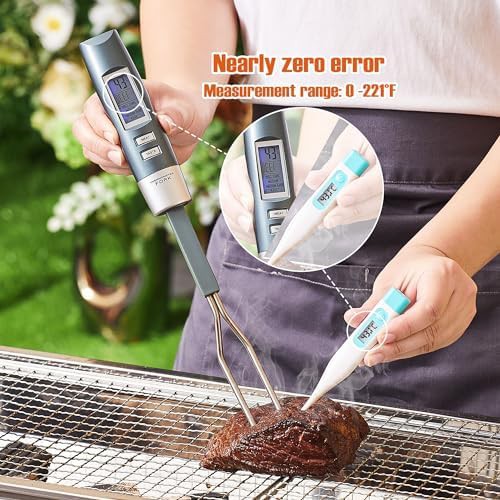 Digital meat thermometer fork with ready alarm — photo 3