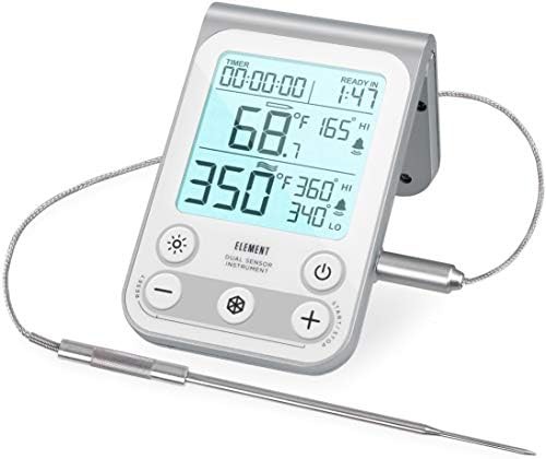 Element digital oven dual sensor thermometer