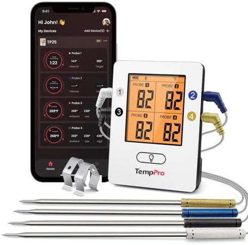 TempSync Bluetooth rechargeable four probe thermometer