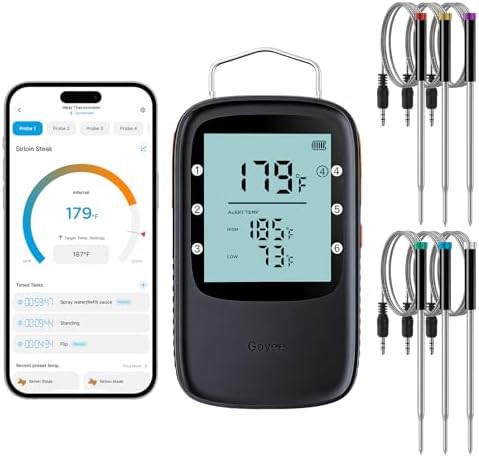 Bluetooth alarm digital meat thermometer