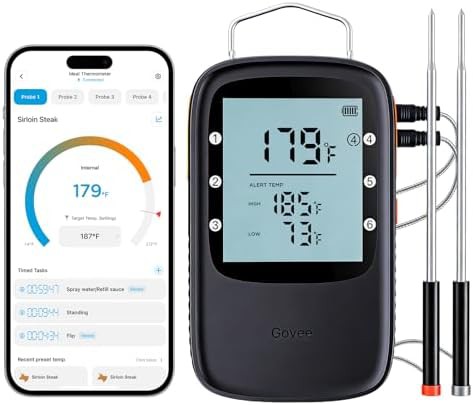 Bluetooth grill alarm digital meat thermometer