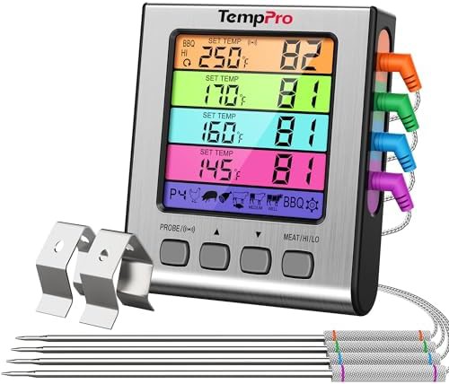TempTrack digital meat thermometer with 4 temperature probes