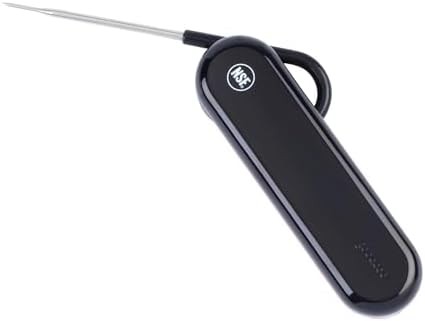 Black digital thermometer with built-in magnet — photo 4