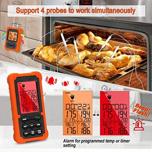 Digital wireless oven safe four probe thermometer — photo 3
