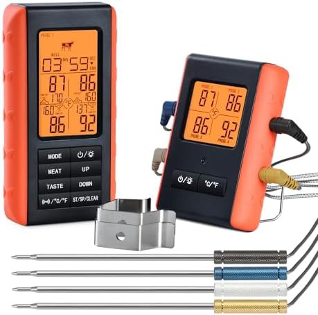 Wireless remote four probe 500ft thermometer