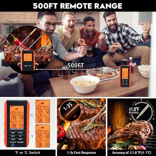 Wireless remote four probe 500ft thermometer — photo 3