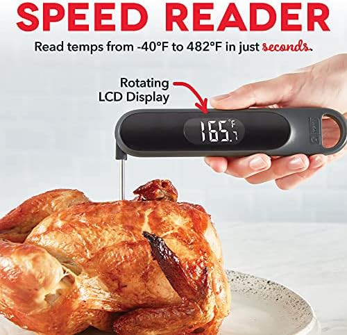 Cool gray digital foldable food thermometer — photo 3