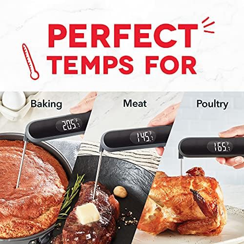 Cool gray digital foldable food thermometer — photo 5