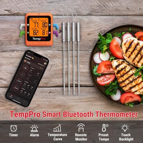 Bluetooth meat thermometer with four color probes — photo 4