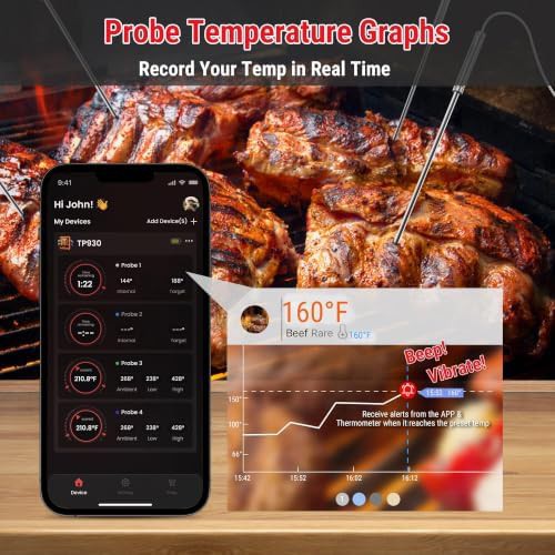 Bluetooth meat thermometer with four color probes — photo 5