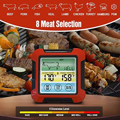 Touchscreen backlight instant read smoker thermometer — photo 3