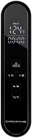 Black Foldable LED Instant Read Thermometer