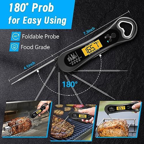 Instant read backlight thermometer with bottle opener — photo 5
