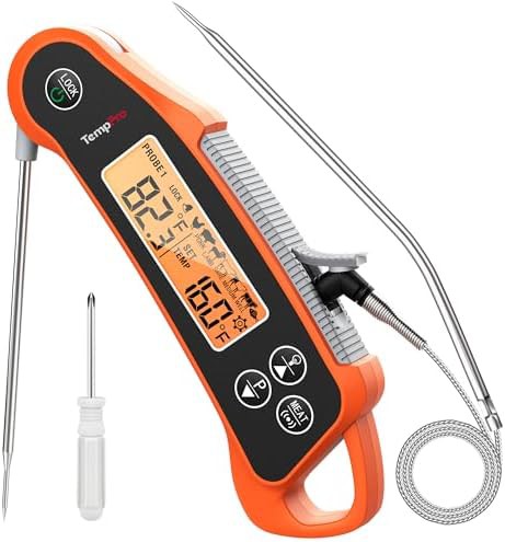 TempSwift dual probe digital meat thermometer with alarm