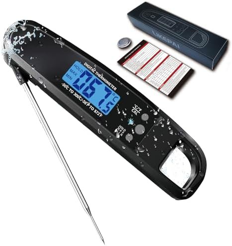 Black Digital Food Thermometer for Grilling