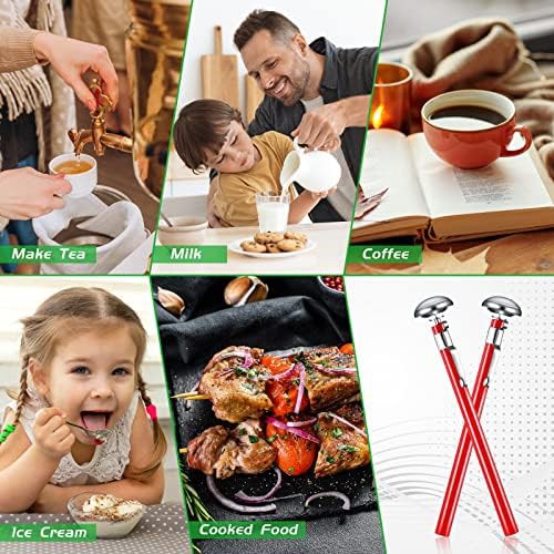 Six piece red dial stainless steel thermometer — photo 5