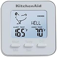 White programmable wired probe kitchen thermometer — photo 5