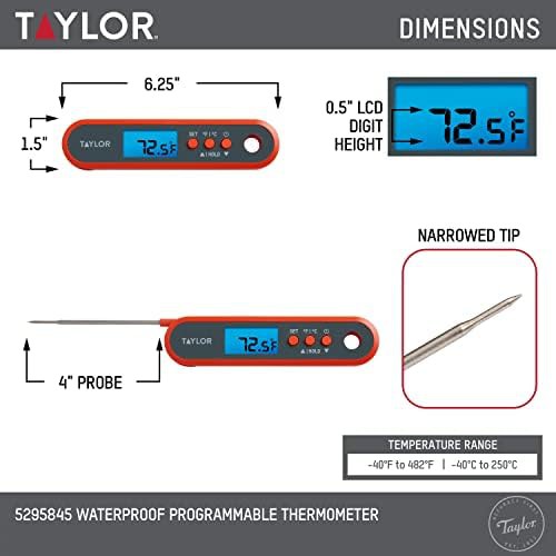 Orange folding stem programmable meat thermometer — photo 3