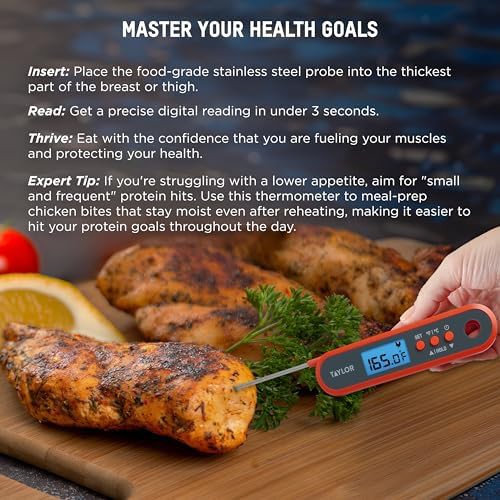 Orange folding stem programmable meat thermometer — photo 4