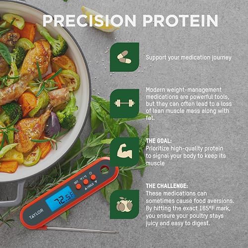 Orange folding stem programmable meat thermometer — photo 5