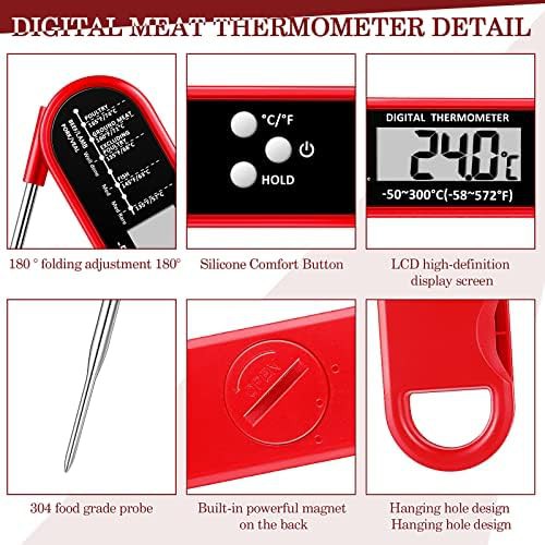 Waterproof digital foldable meat thermometer with magnet — photo 3