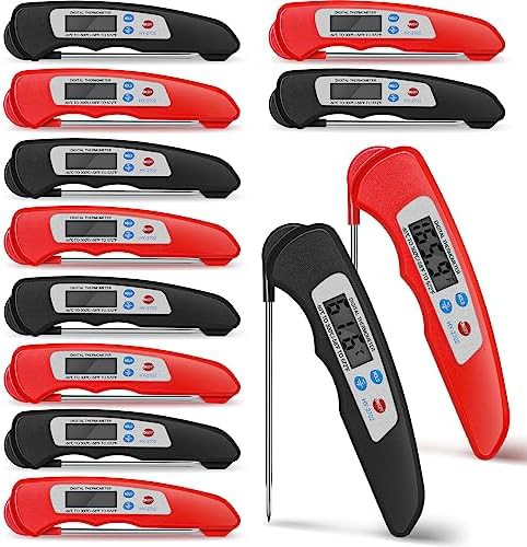 Black digital meat thermometer with instant probe