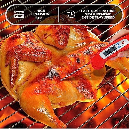 Black digital meat thermometer with instant probe — photo 3