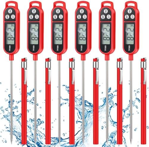 Copkim instant read bbq thermometer red