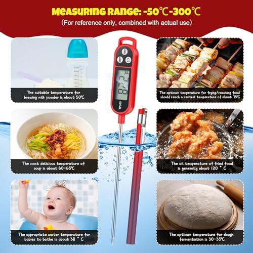 Copkim instant read bbq thermometer red — photo 5