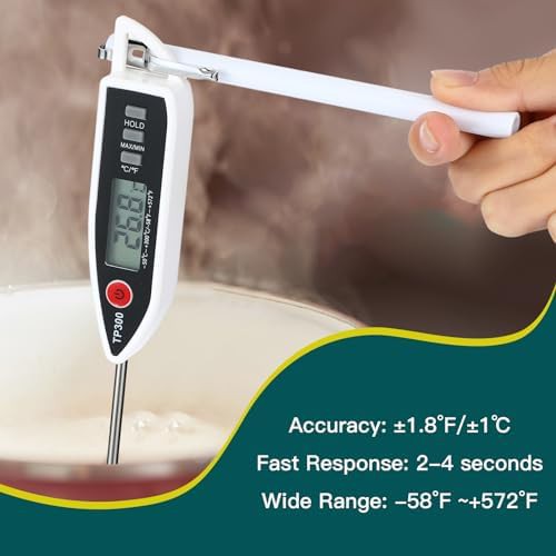 Digital food thermometer with long white probe — photo 5