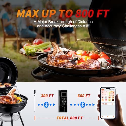 Wireless Bluetooth Thermometer with 800ft Range — photo 3