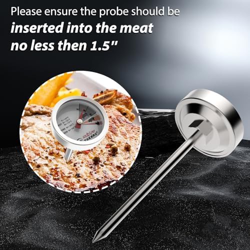 Stainless Steel Dial Steak Button Thermometers — photo 3