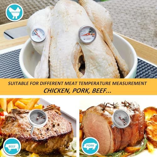 Stainless Steel Dial Steak Button Thermometers — photo 4