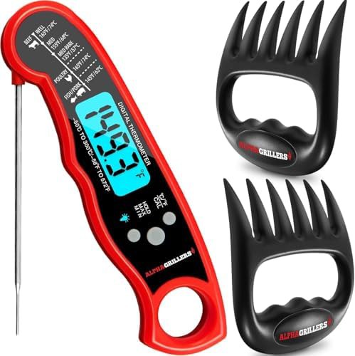 Instant Read Grill Thermometer with Claws