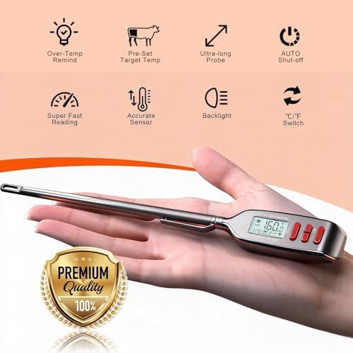 Digital food thermometer with super long probe — photo 3