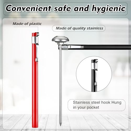 Assorted color six piece stainless steel thermometer — photo 3