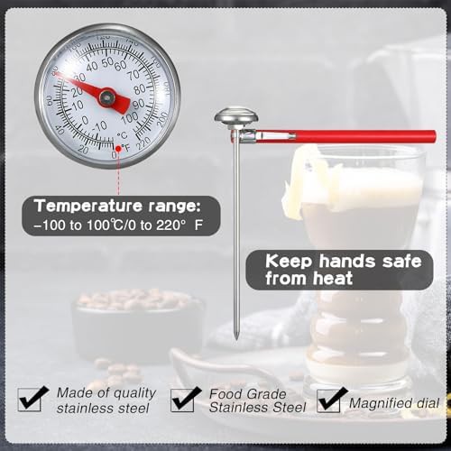 Assorted color six piece stainless steel thermometer — photo 4