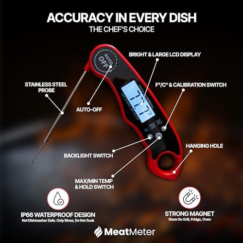Red Waterproof Magnetic Digital Meat Thermometer — photo 4