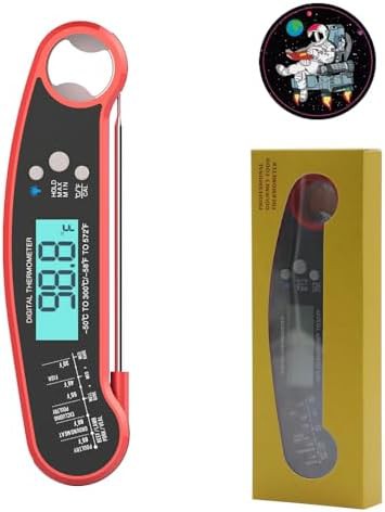 Jujube red digital grill probe thermometer