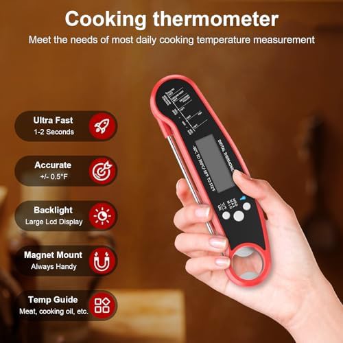 Jujube red digital grill probe thermometer — photo 4