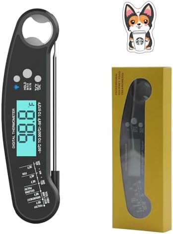 Midnight black instant read waterproof thermometer
