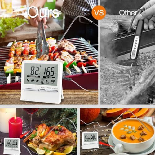 White Programmable Digital Thermometer with Timer — photo 3