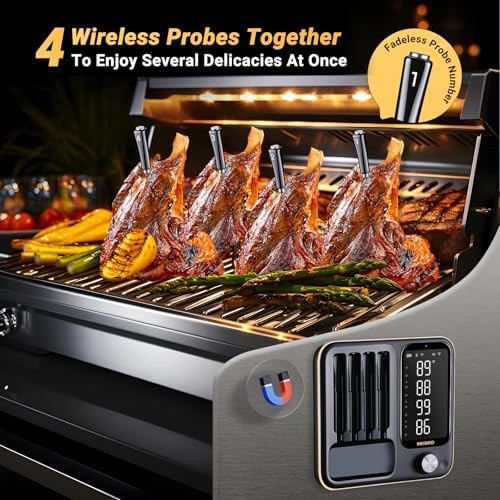 Wireless Waterproof Meat Thermometer with Four Probes — photo 3