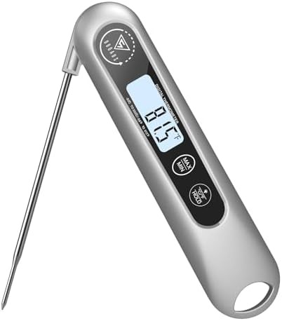 Silver Digital Meat Thermometer with Backlight